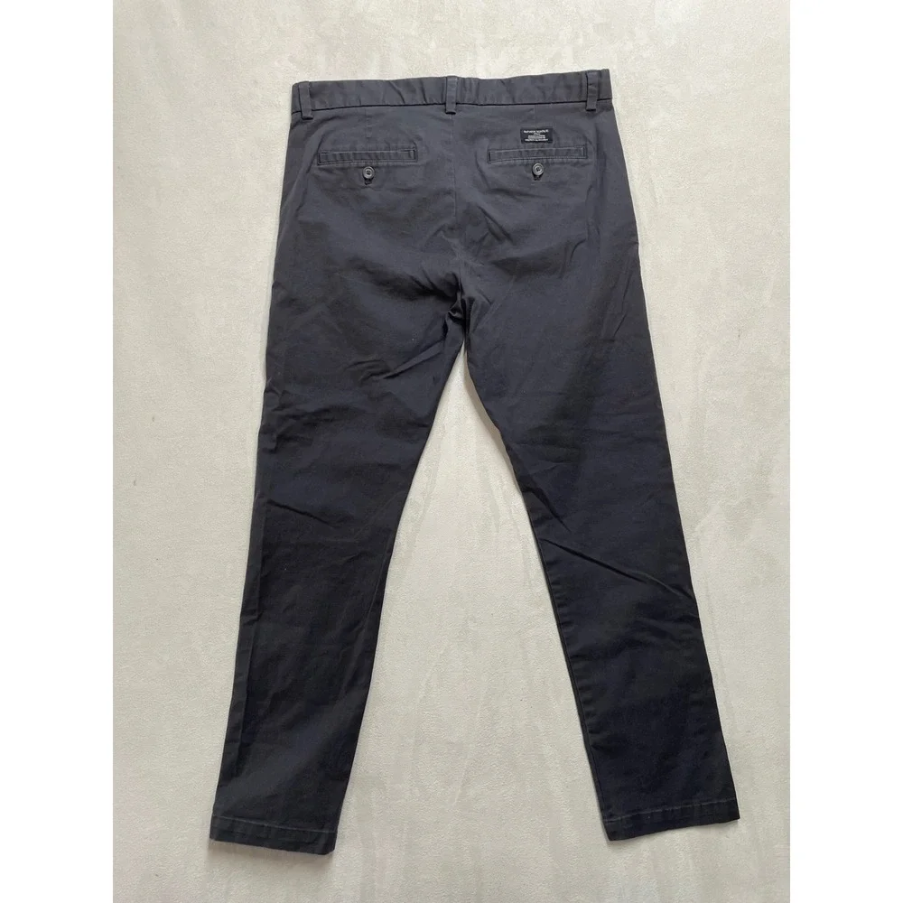 Banana Republic Fulton Skinny Chino Pants Mens 34x32 Dark Gray Stretch Cotton